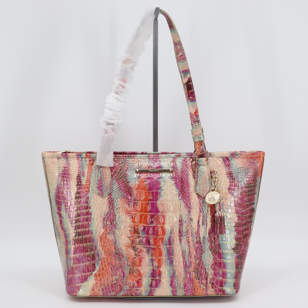 Brahmin Asher Embossed Leather Shoulder Bag Tote NWT Authentic